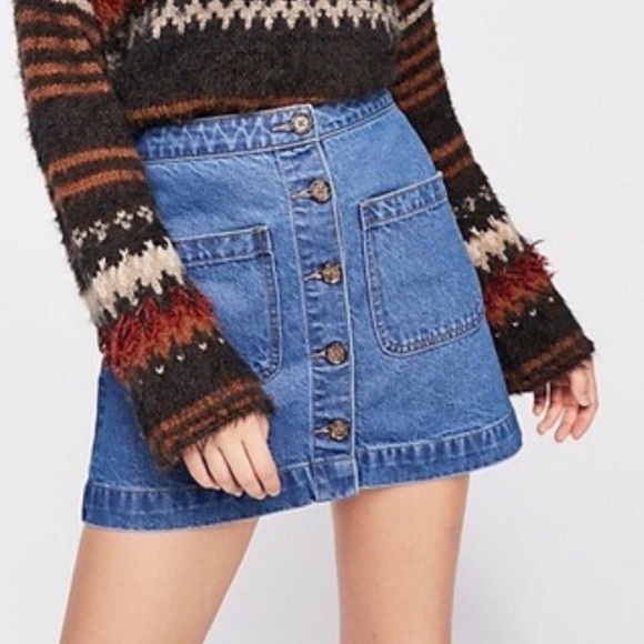 NWT We The Free Electric Boogaloo Skirt “Don’t Get Me Wrong” Size 28 US 6 - Picture 1 of 4